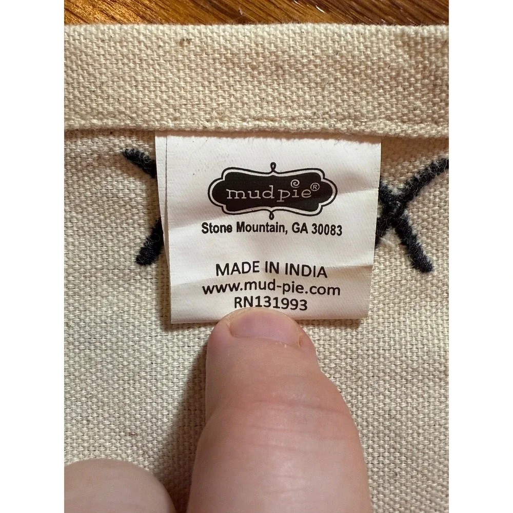 Mud Pie canvas pillow